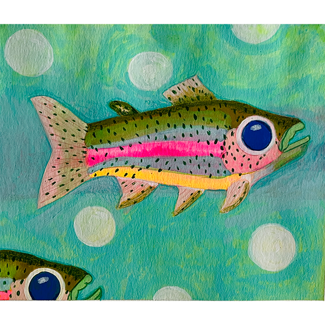 Papúul Illustration Rainbow Trout